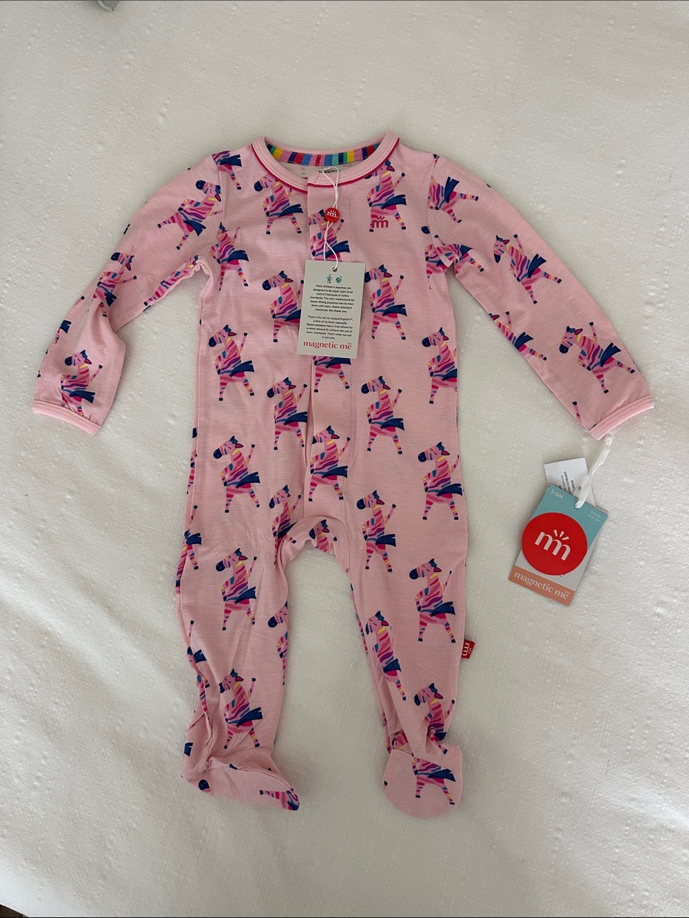 Magnetic Me Pink Zebra footies